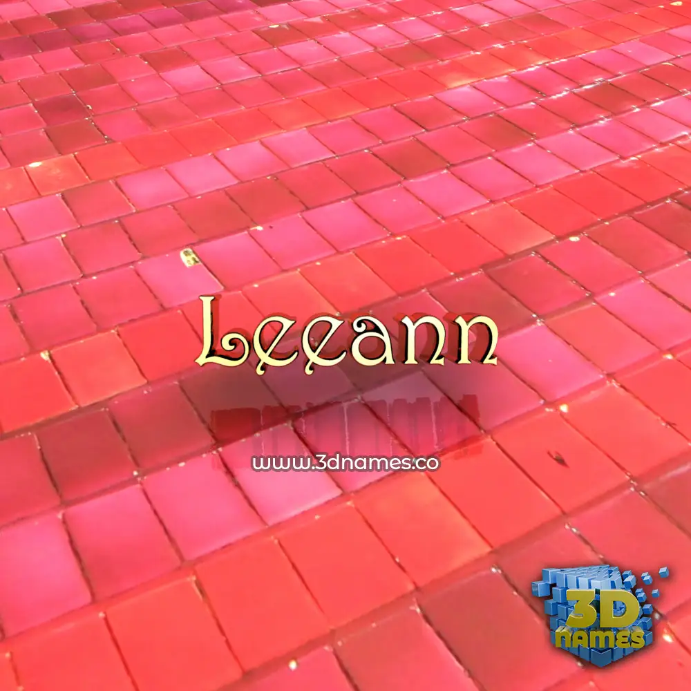 leeann in Red Tiles style - 3D name wallpaper