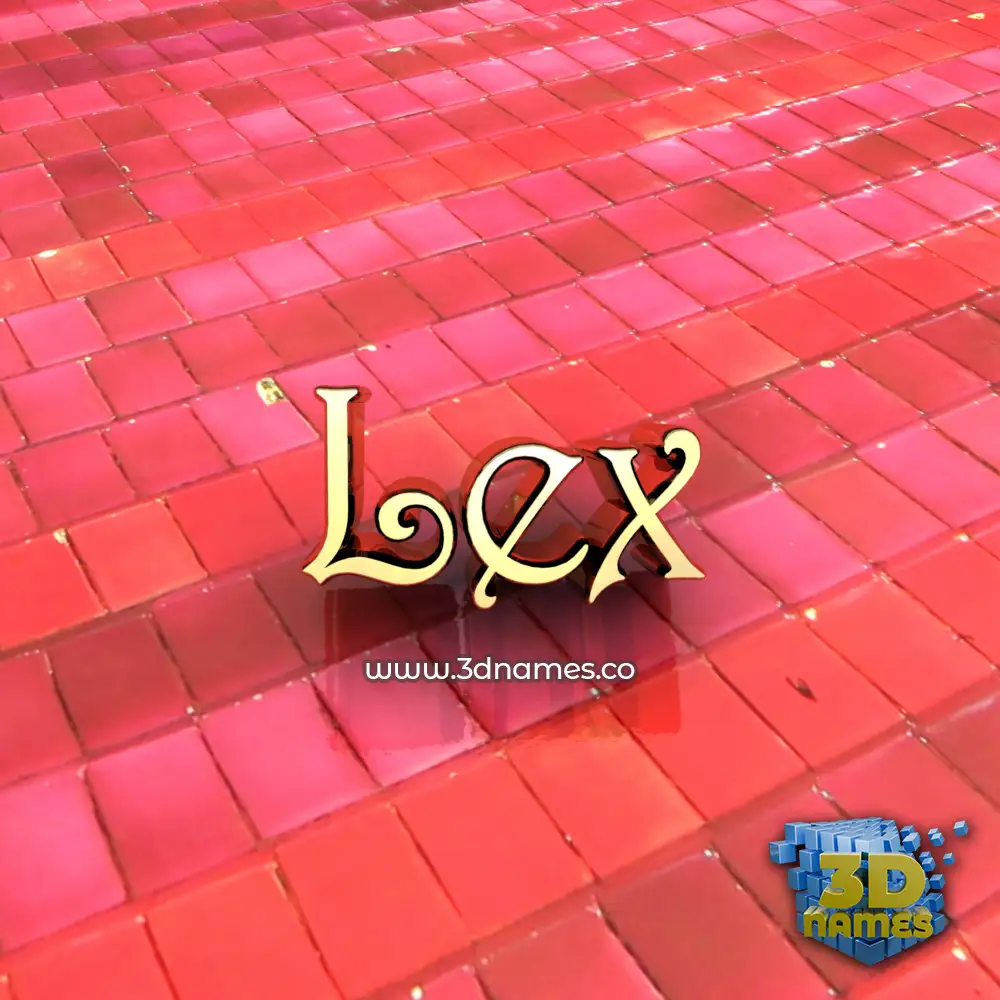lex in Red Tiles style - 3D name wallpaper