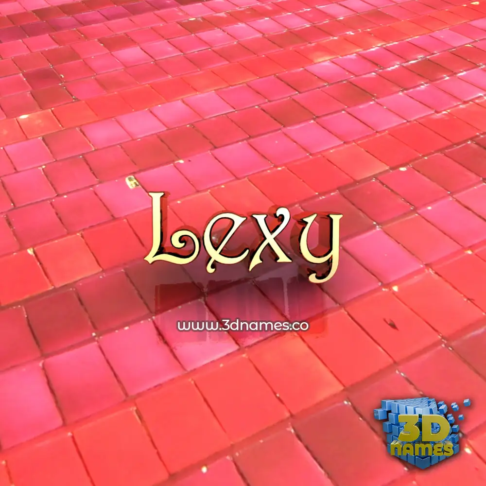 lexy in Red Tiles style - 3D name wallpaper