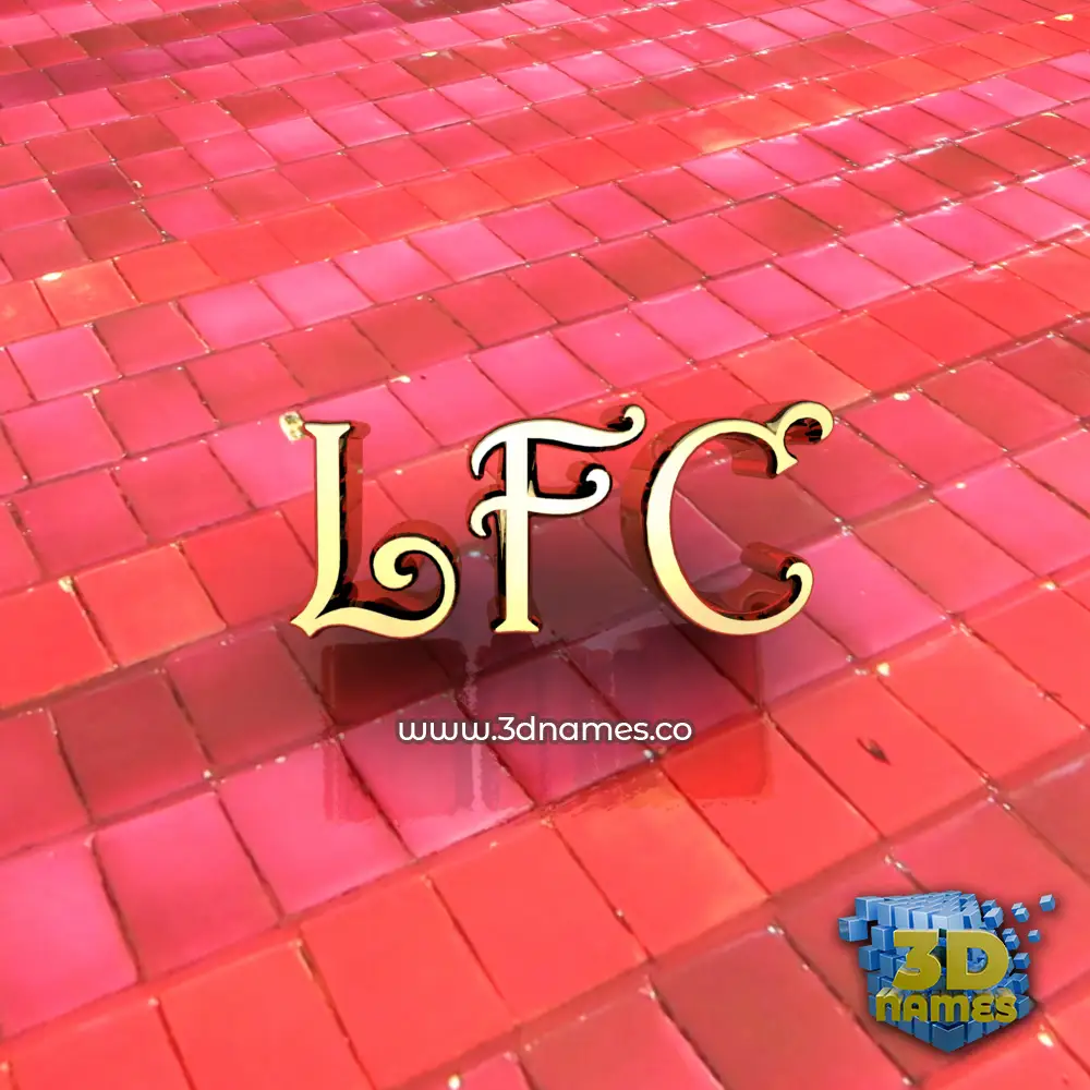 lfc in Red Tiles style - 3D name wallpaper