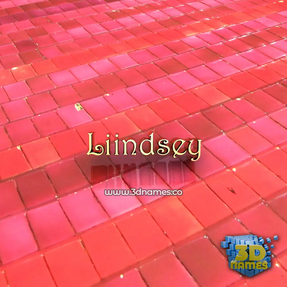 liindsey in Red Tiles style - 3D name wallpaper