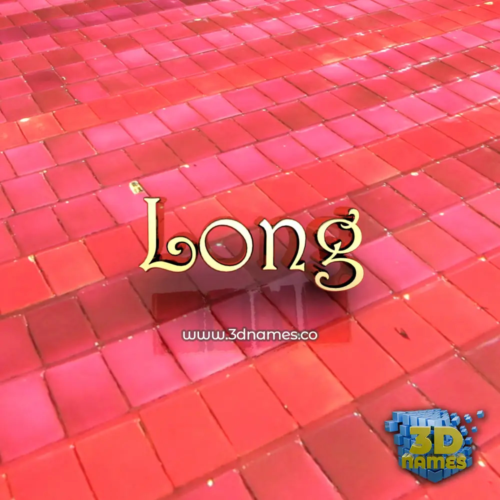 long in Red Tiles style - 3D name wallpaper