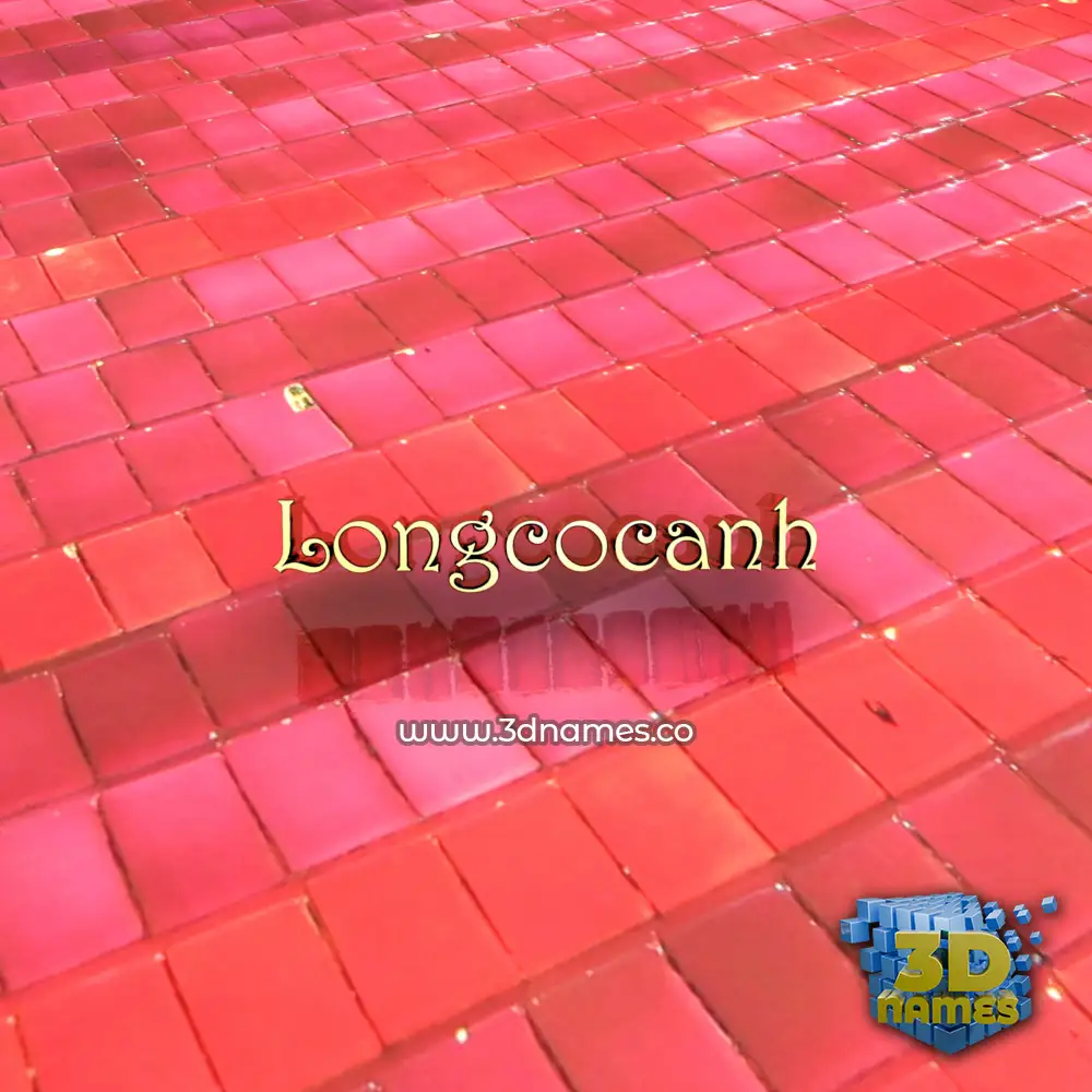 longcocanh in Red Tiles style - 3D name wallpaper