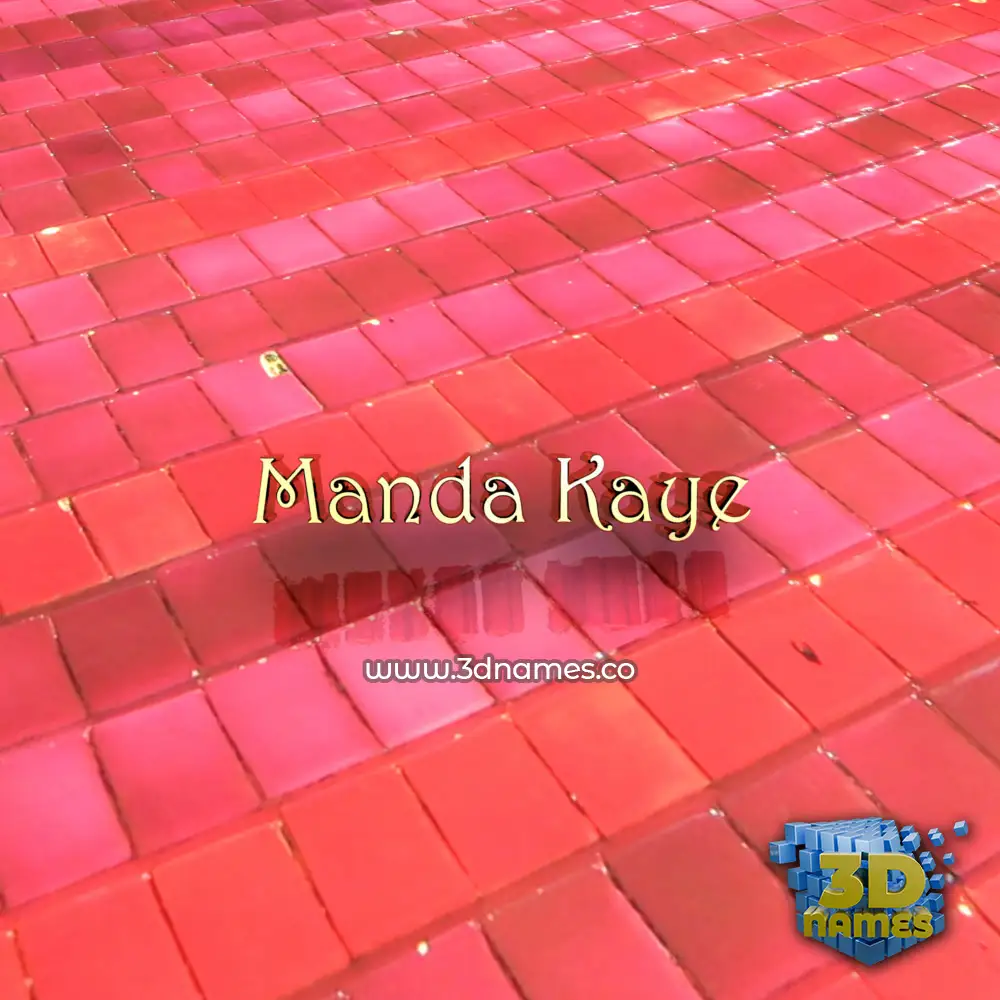 manda kaye in Red Tiles style - 3D name wallpaper