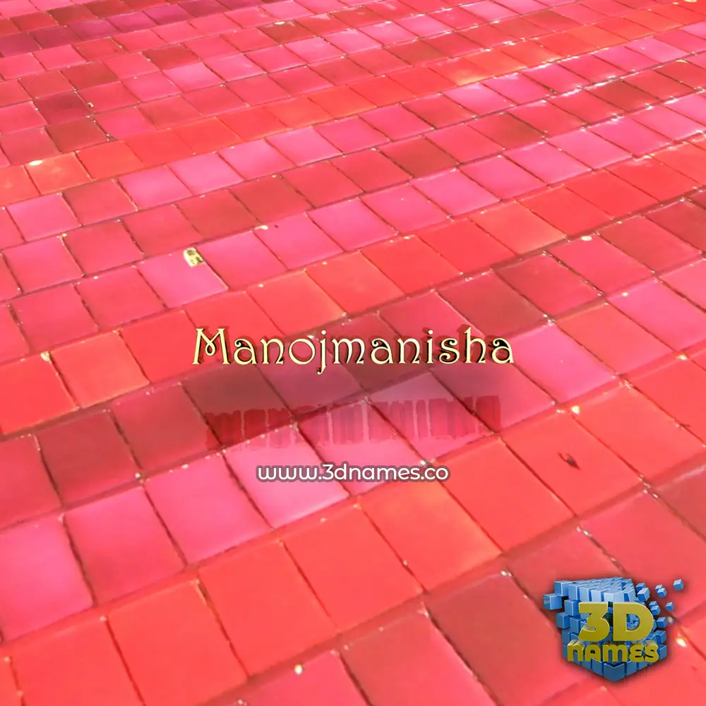 manojmanisha in Red Tiles style - 3D name wallpaper