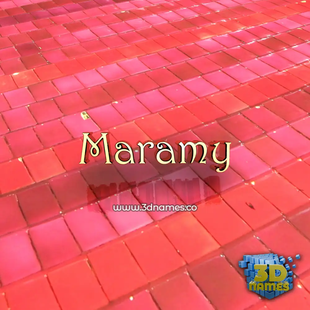 maramy in Red Tiles style - 3D name wallpaper
