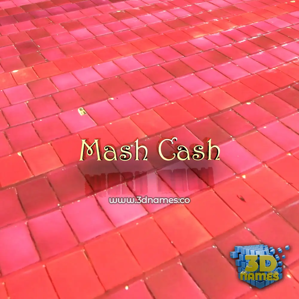 mash cash in Red Tiles style - 3D name wallpaper
