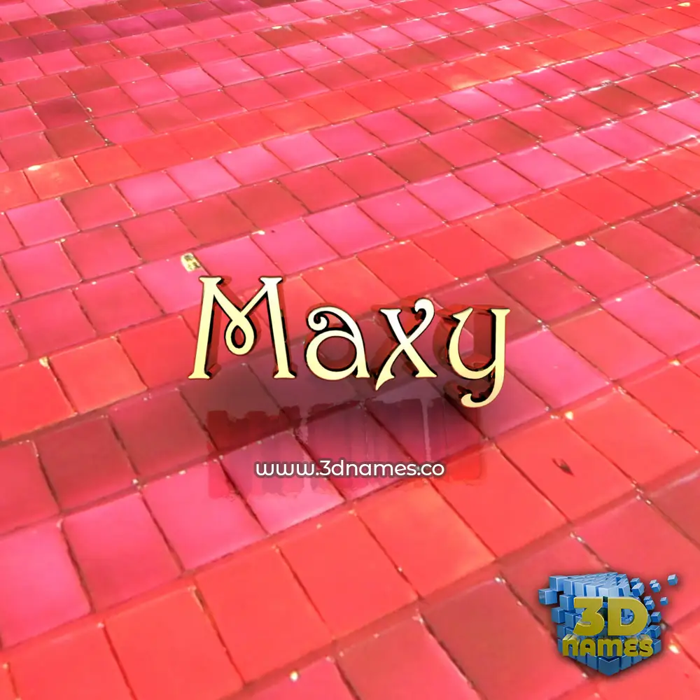 maxy in Red Tiles style - 3D name wallpaper