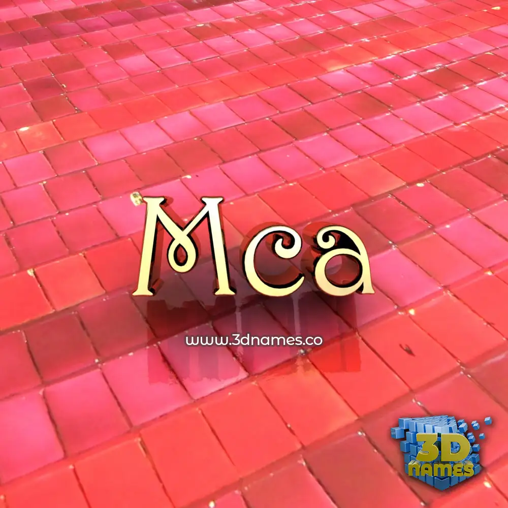 mca in Red Tiles style - 3D name wallpaper