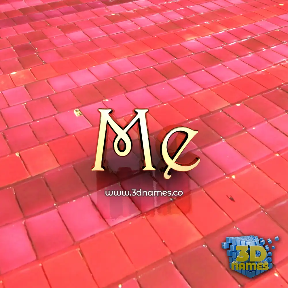 me in Red Tiles style - 3D name wallpaper