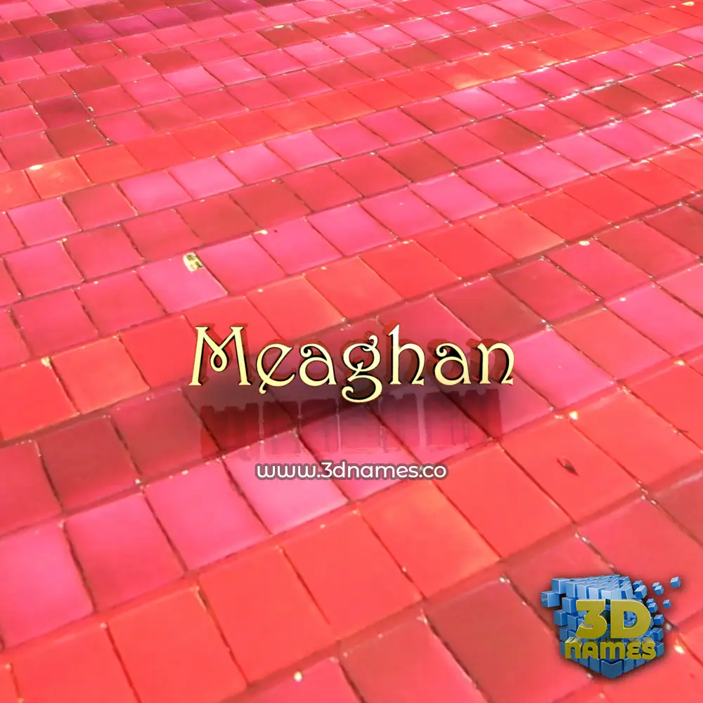 meaghan in Red Tiles style - 3D name wallpaper