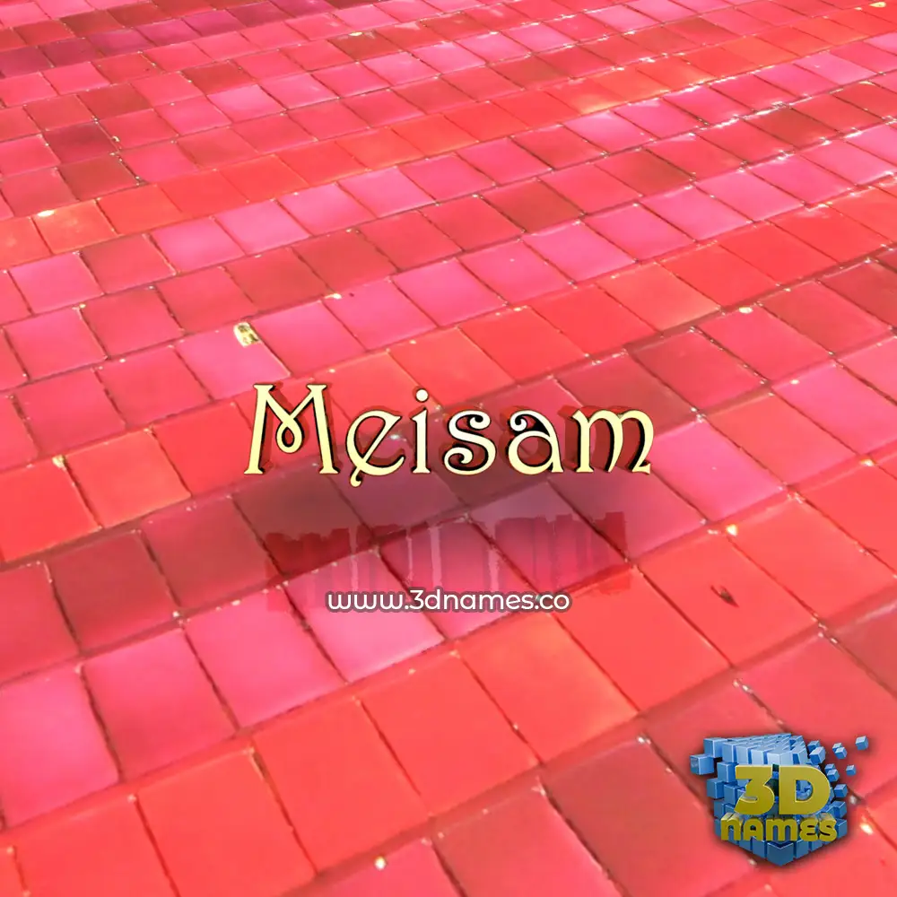 meisam in Red Tiles style - 3D name wallpaper