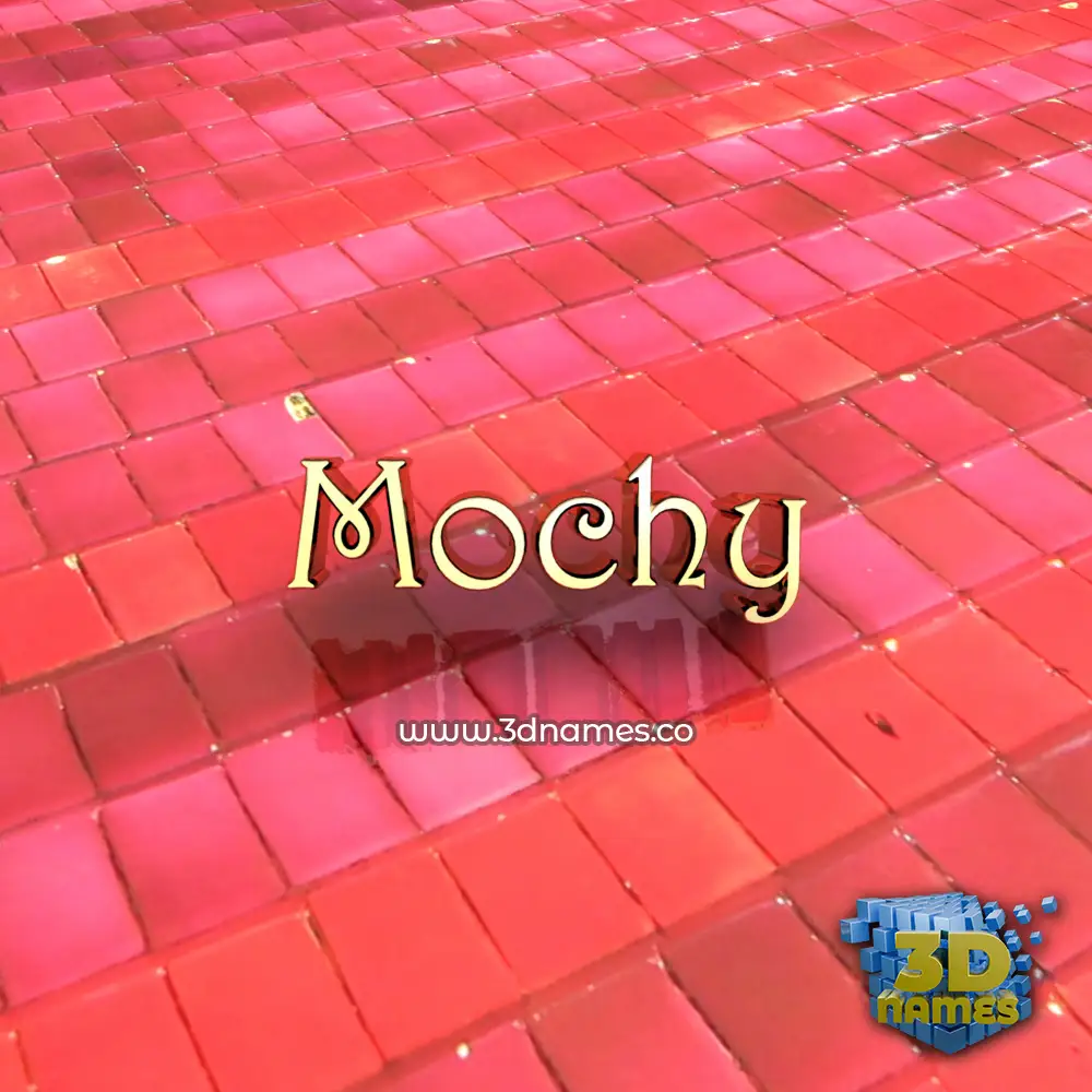 mochy in Red Tiles style - 3D name wallpaper