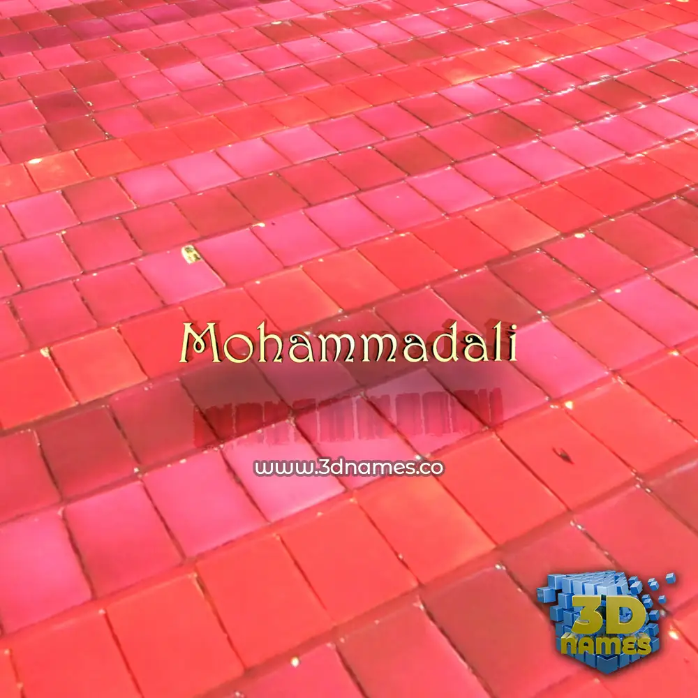 mohammadali in Red Tiles style - 3D name wallpaper