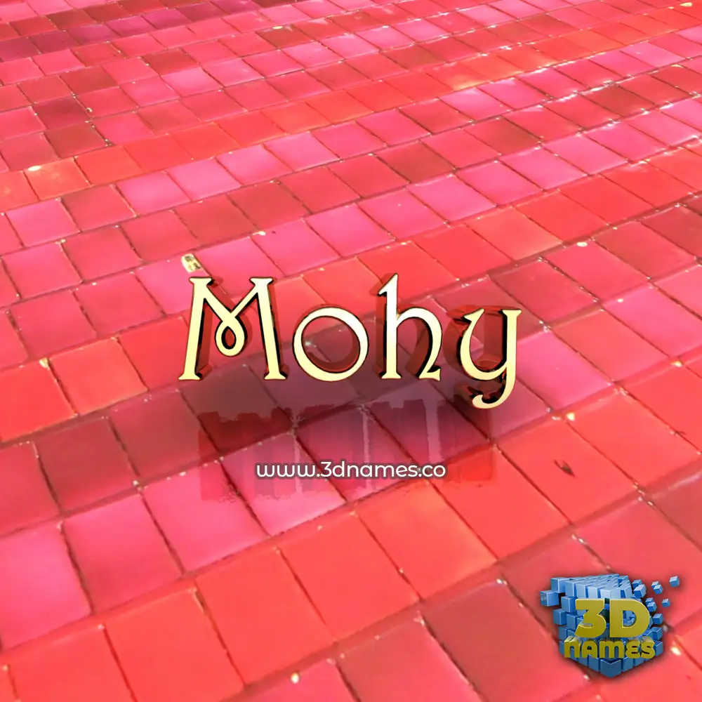 mohy in Red Tiles style - 3D name wallpaper