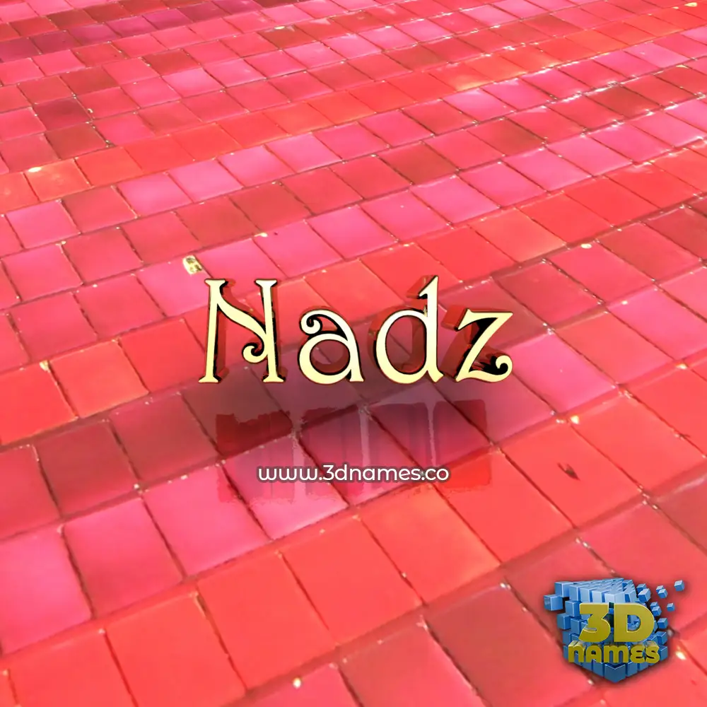 nadz in Red Tiles style - 3D name wallpaper