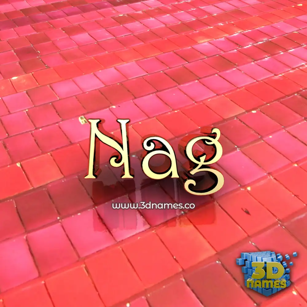nag in Red Tiles style - 3D name wallpaper