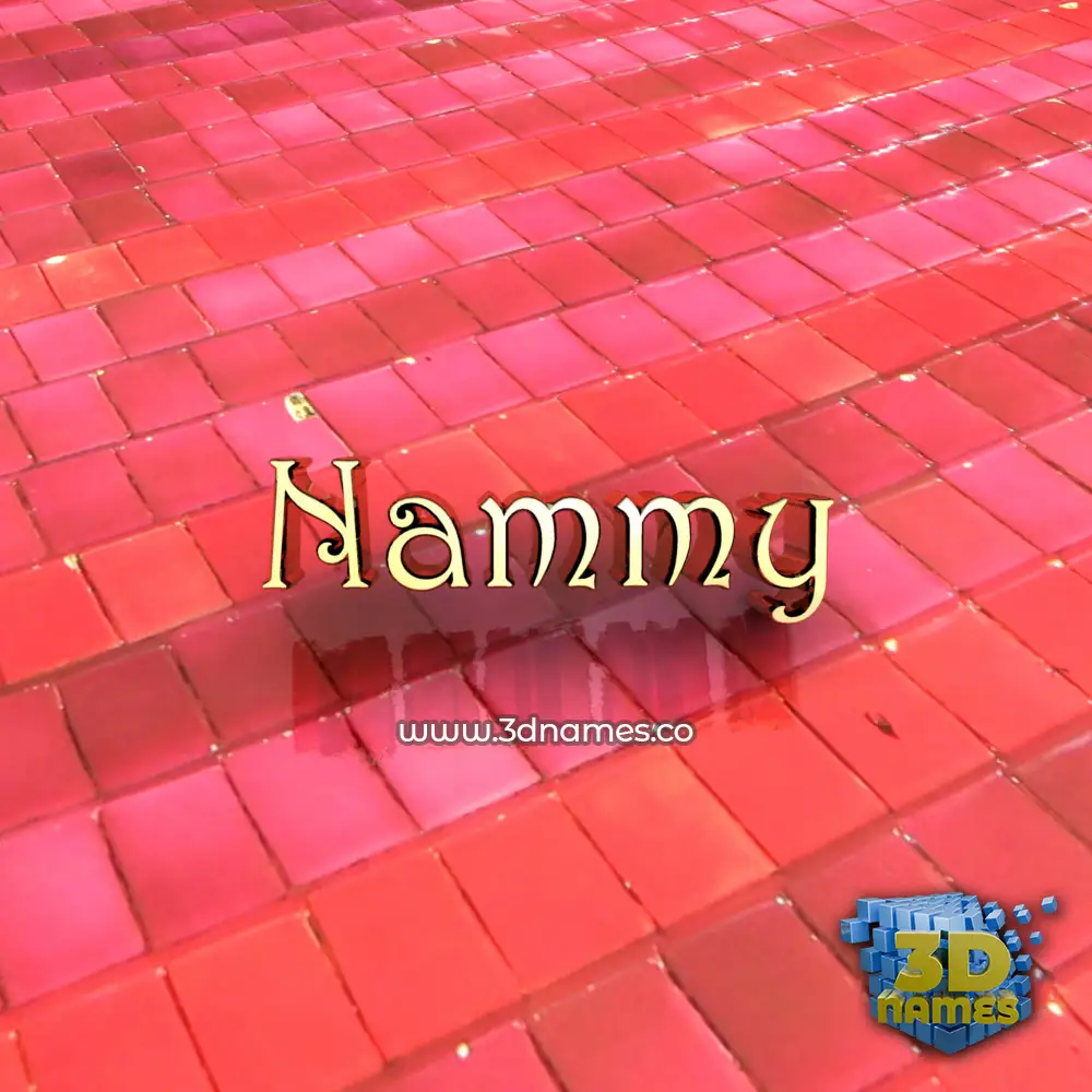 nammy in Red Tiles style - 3D name wallpaper