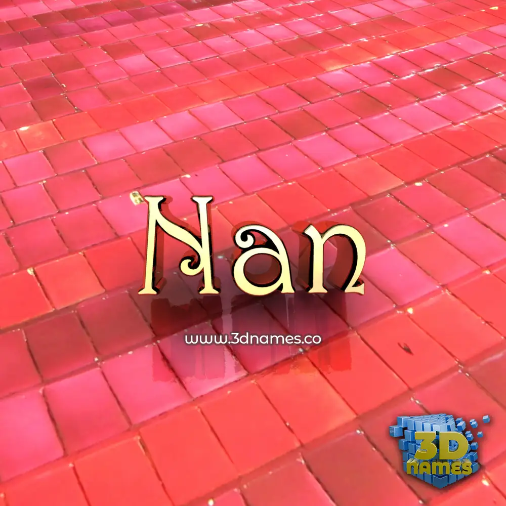 nan in Red Tiles style - 3D name wallpaper