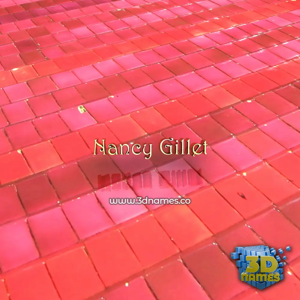 nancy gillet in Red Tiles style - 3D name wallpaper