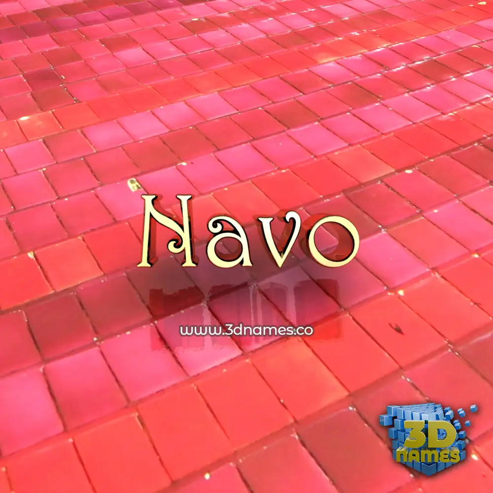 navo in Red Tiles style - 3D name wallpaper