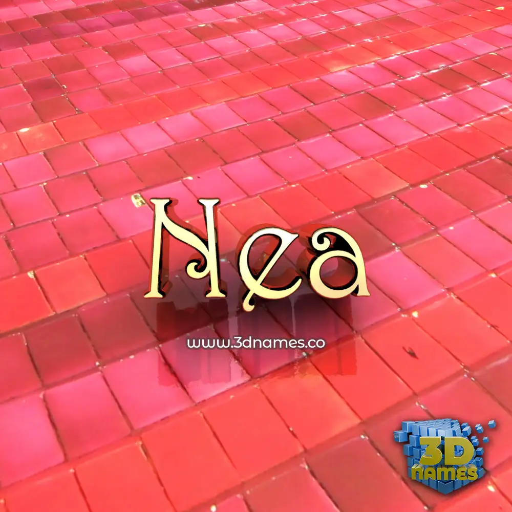 nea in Red Tiles style - 3D name wallpaper
