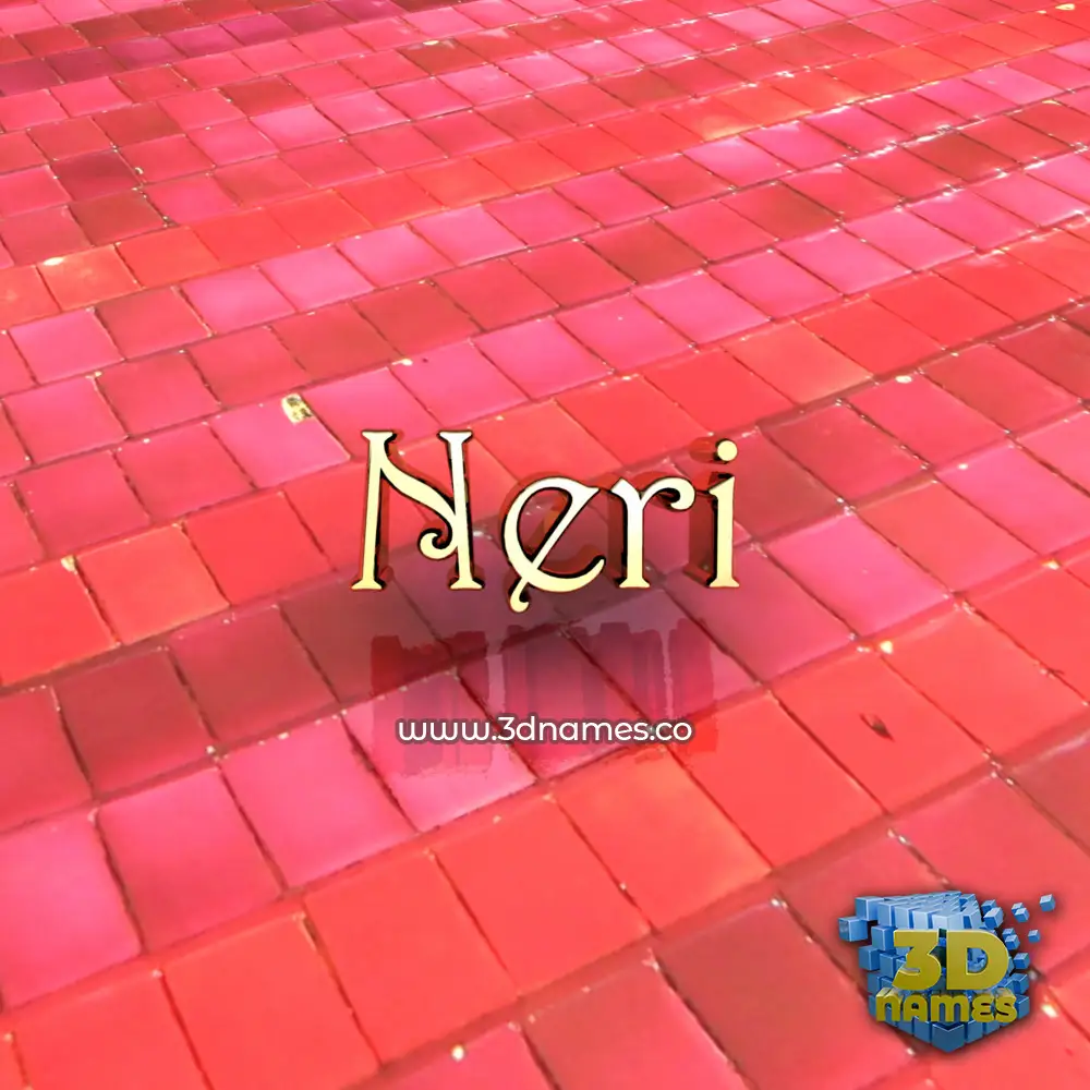 neri in Red Tiles style - 3D name wallpaper