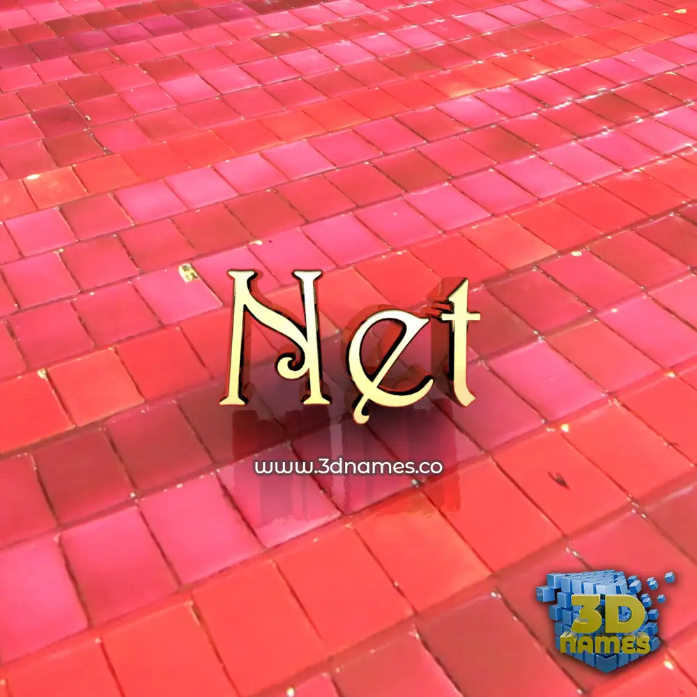 net in Red Tiles style - 3D name wallpaper