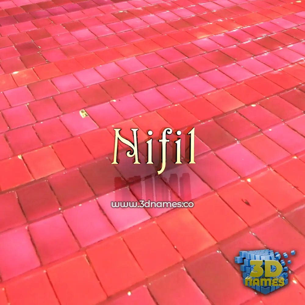 nifil in Red Tiles style - 3D name wallpaper