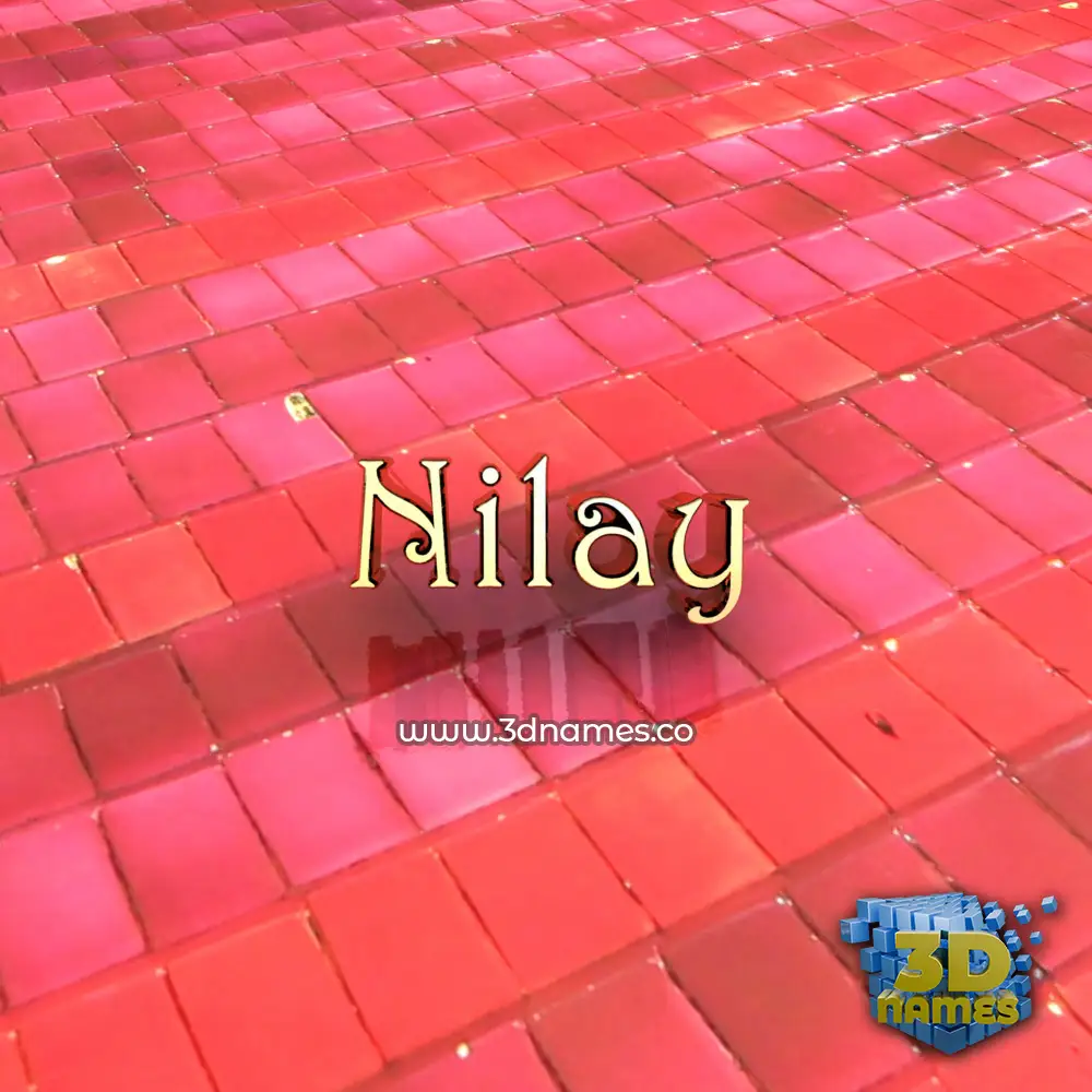 nilay in Red Tiles style - 3D name wallpaper