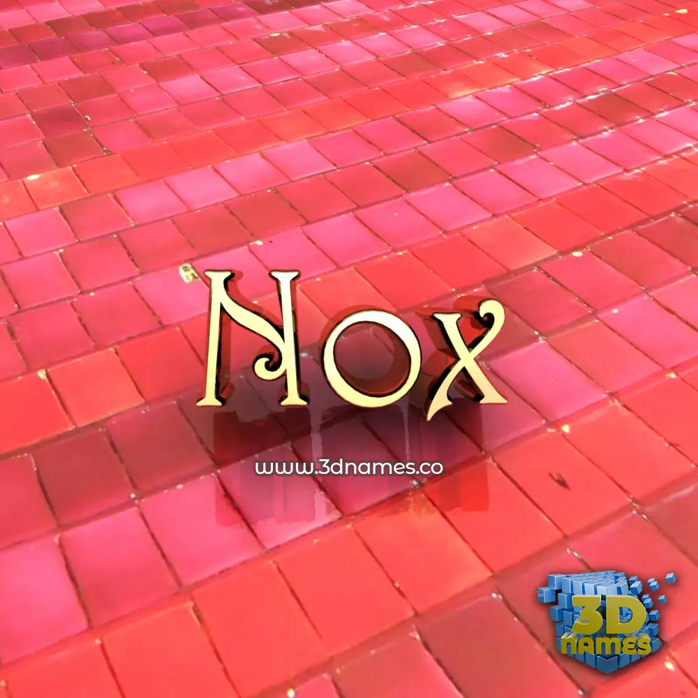 nox in Red Tiles style - 3D name wallpaper
