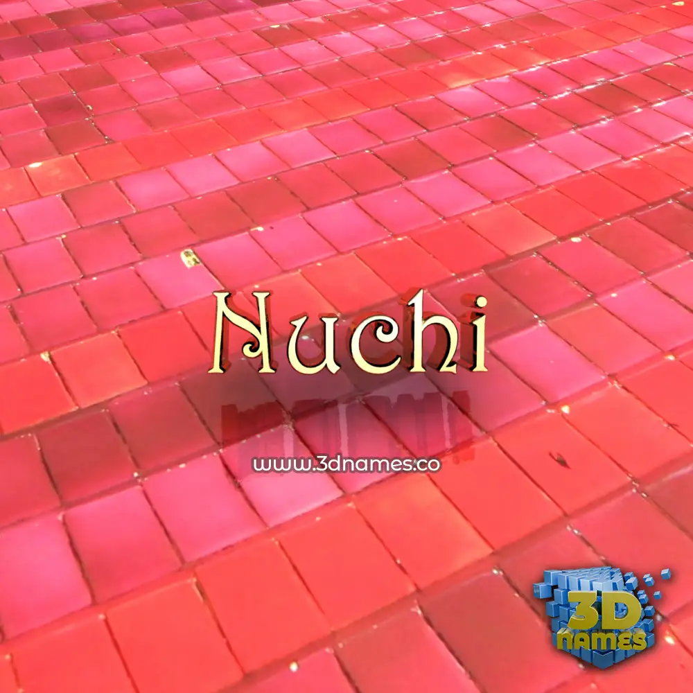 nuchi in Red Tiles style - 3D name wallpaper