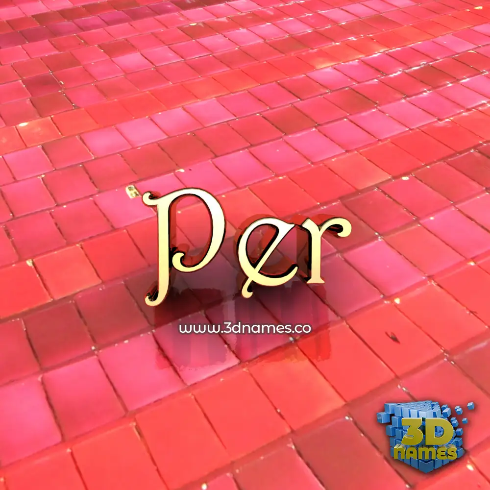 per in Red Tiles style - 3D name wallpaper