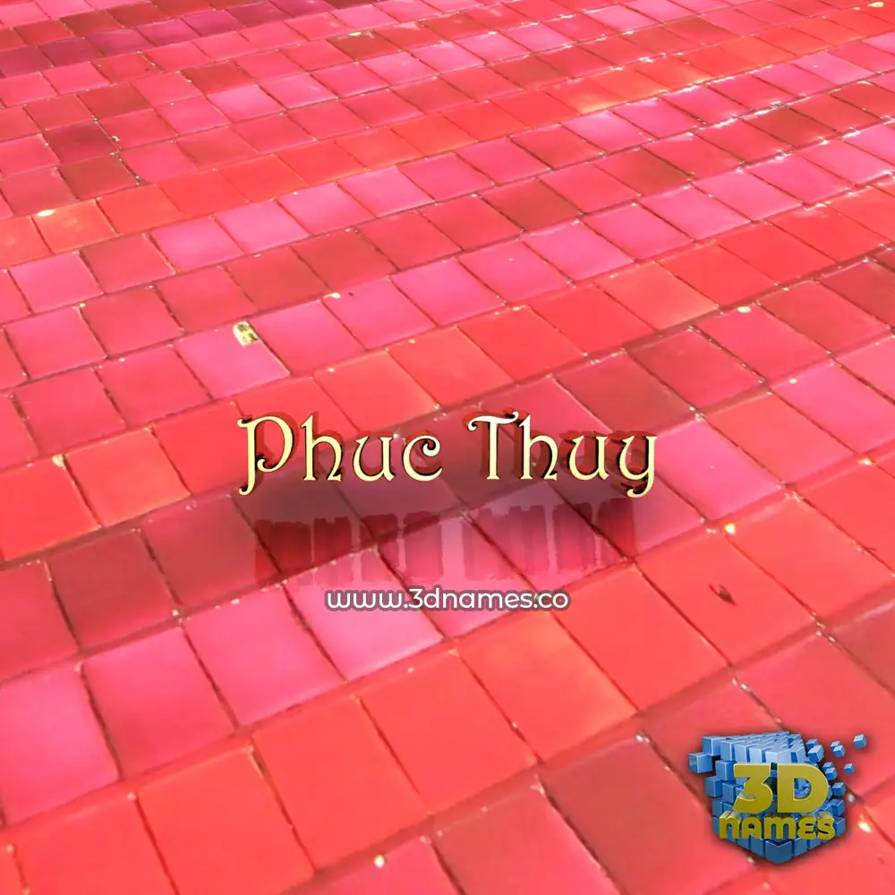 phuc thuy in Red Tiles style - 3D name wallpaper