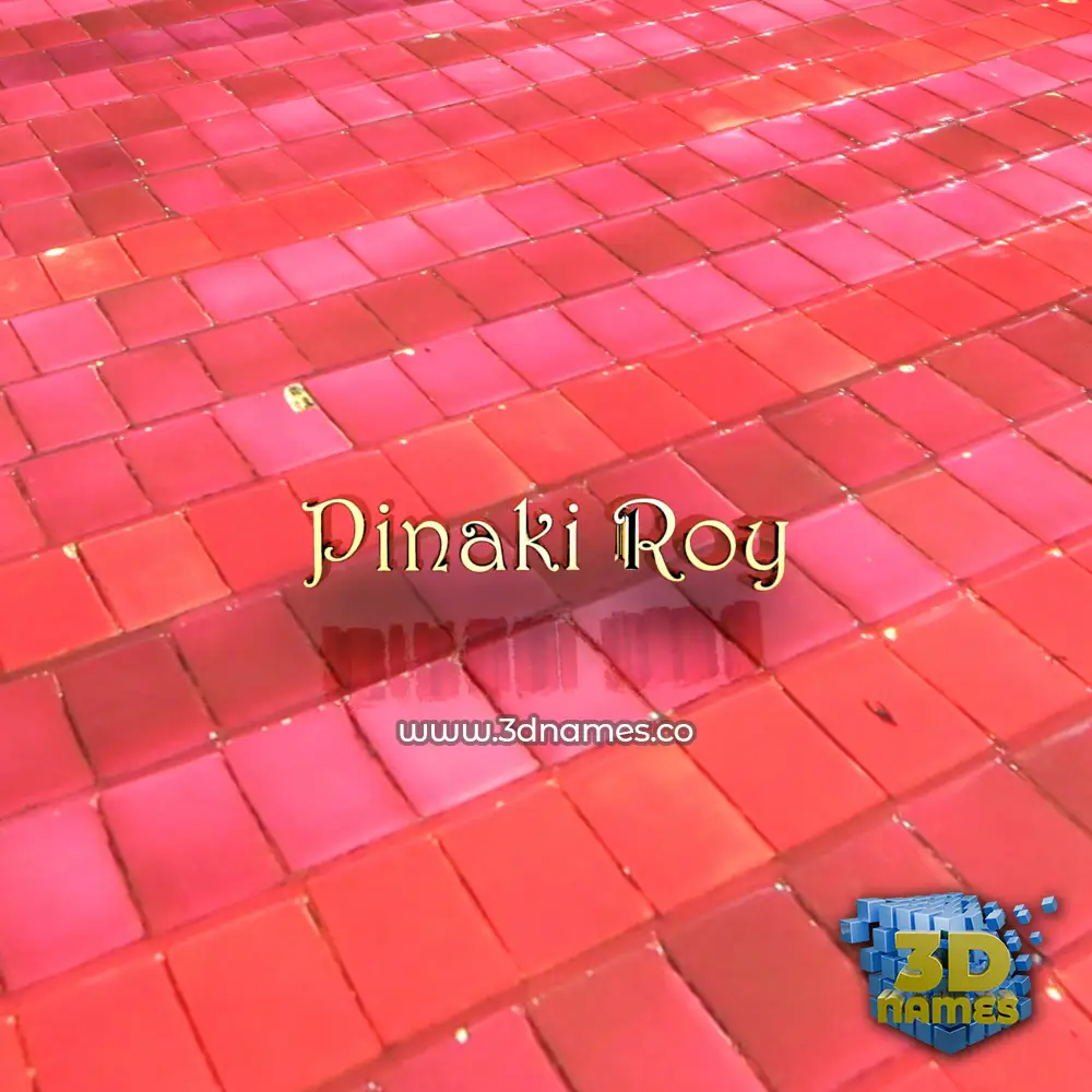 pinaki roy in Red Tiles style - 3D name wallpaper