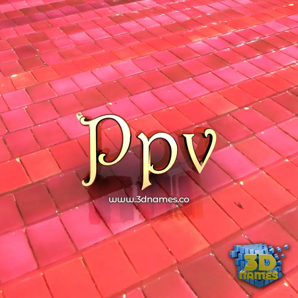ppv in Red Tiles style - 3D name wallpaper