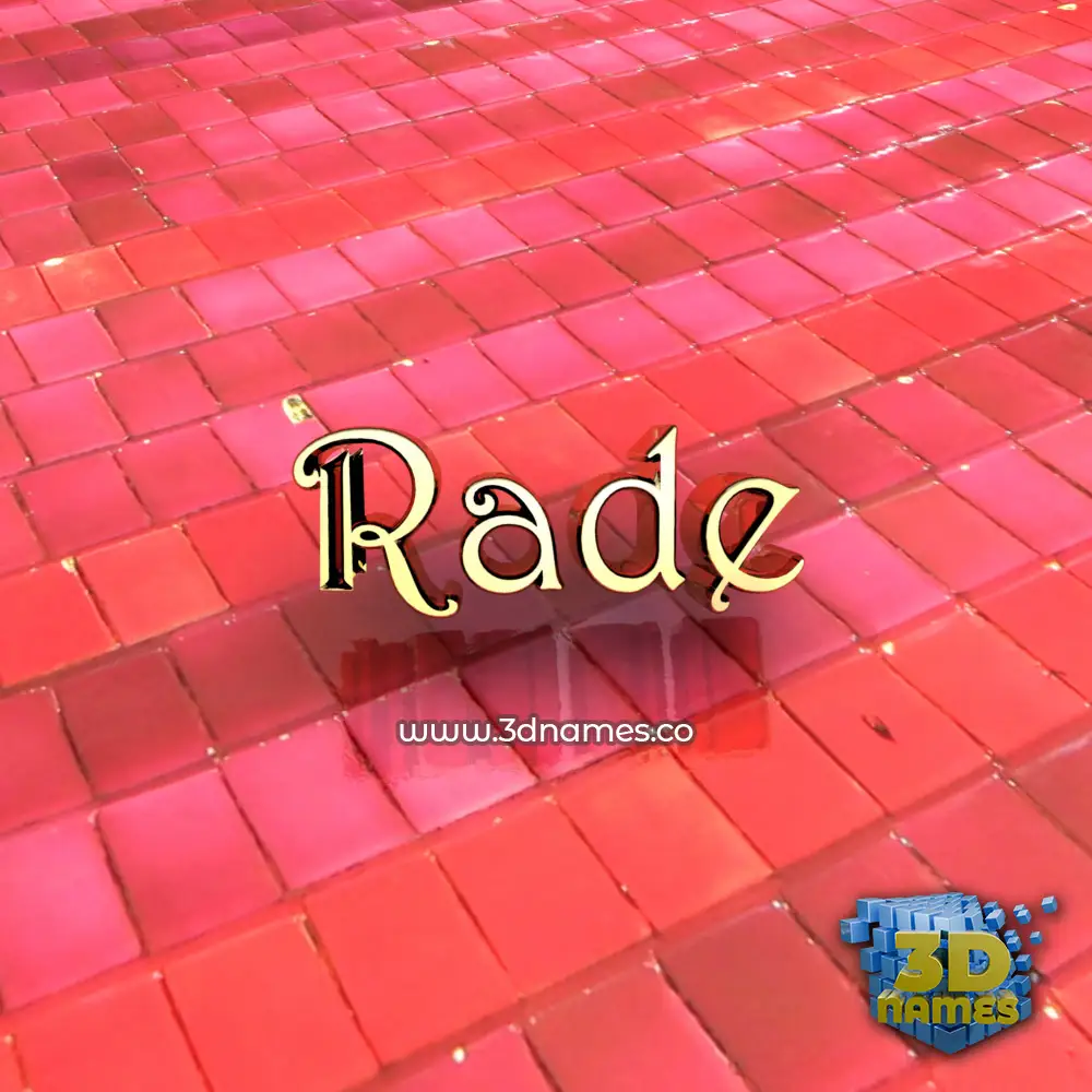 rade in Red Tiles style - 3D name wallpaper
