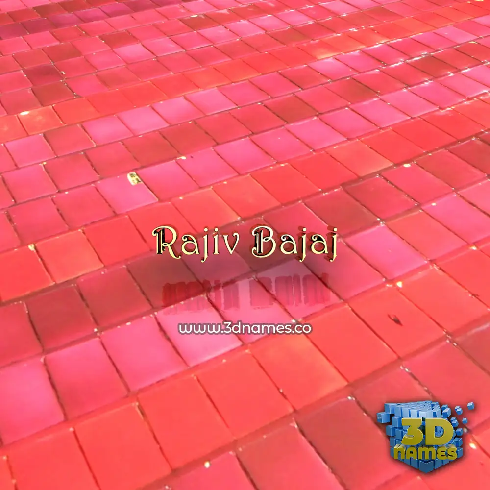 rajiv bajaj in Red Tiles style - 3D name wallpaper