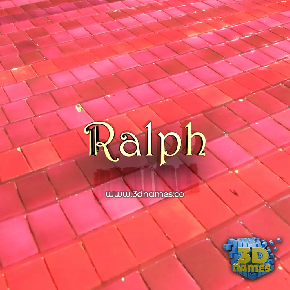 ralph in Red Tiles style - 3D name wallpaper
