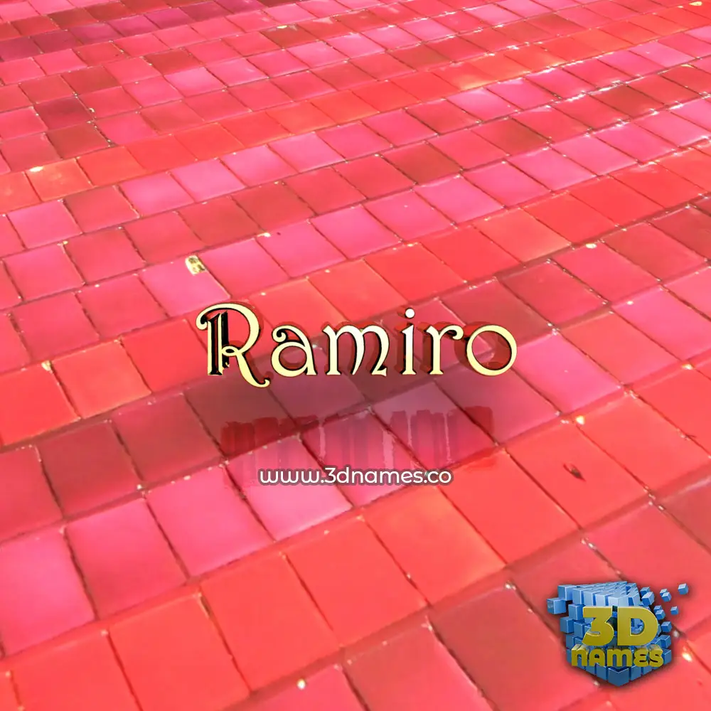 ramiro in Red Tiles style - 3D name wallpaper