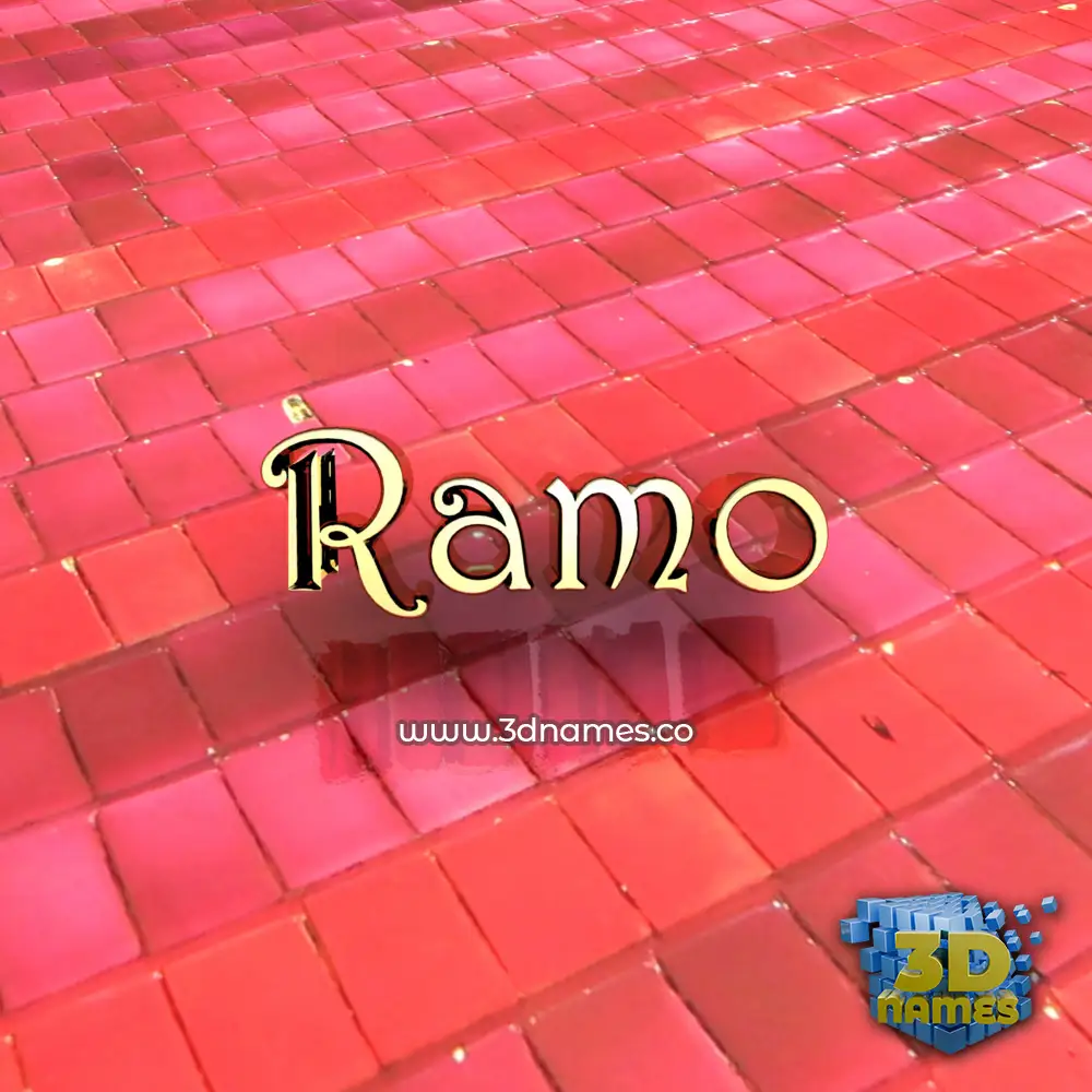 ramo in Red Tiles style - 3D name wallpaper