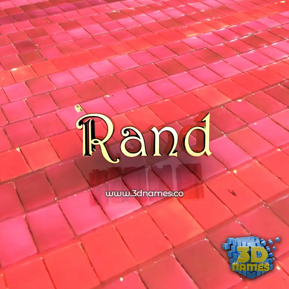 rand in Red Tiles style - 3D name wallpaper