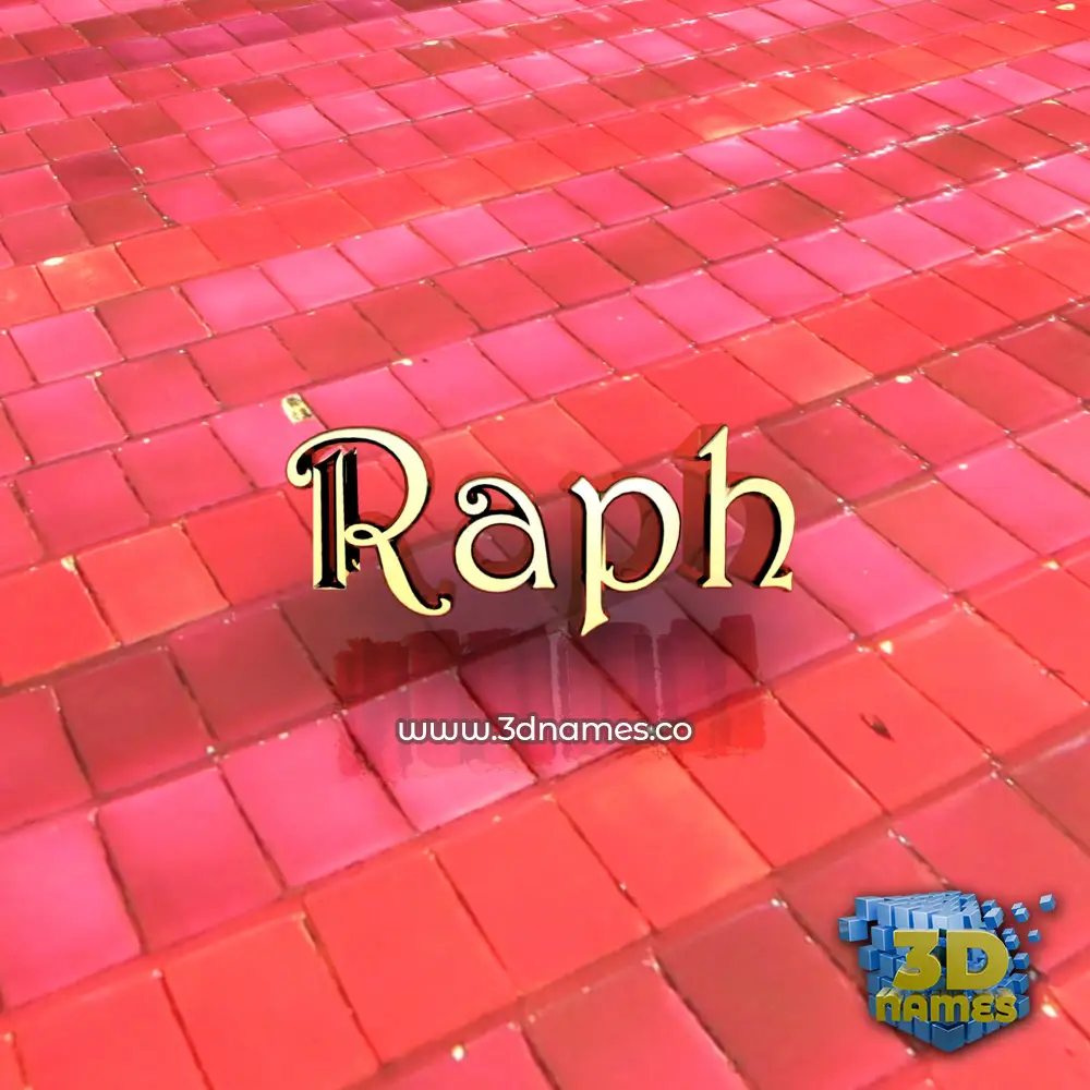 raph in Red Tiles style - 3D name wallpaper