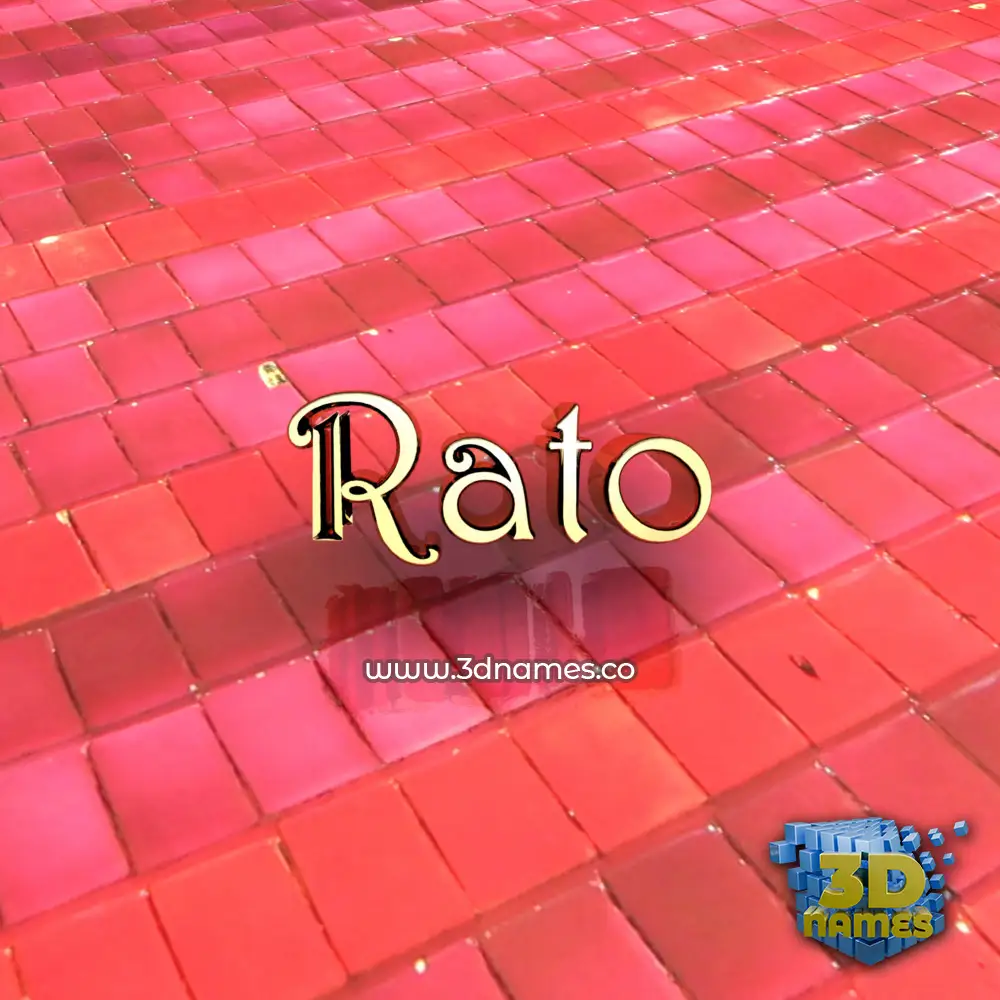 rato in Red Tiles style - 3D name wallpaper