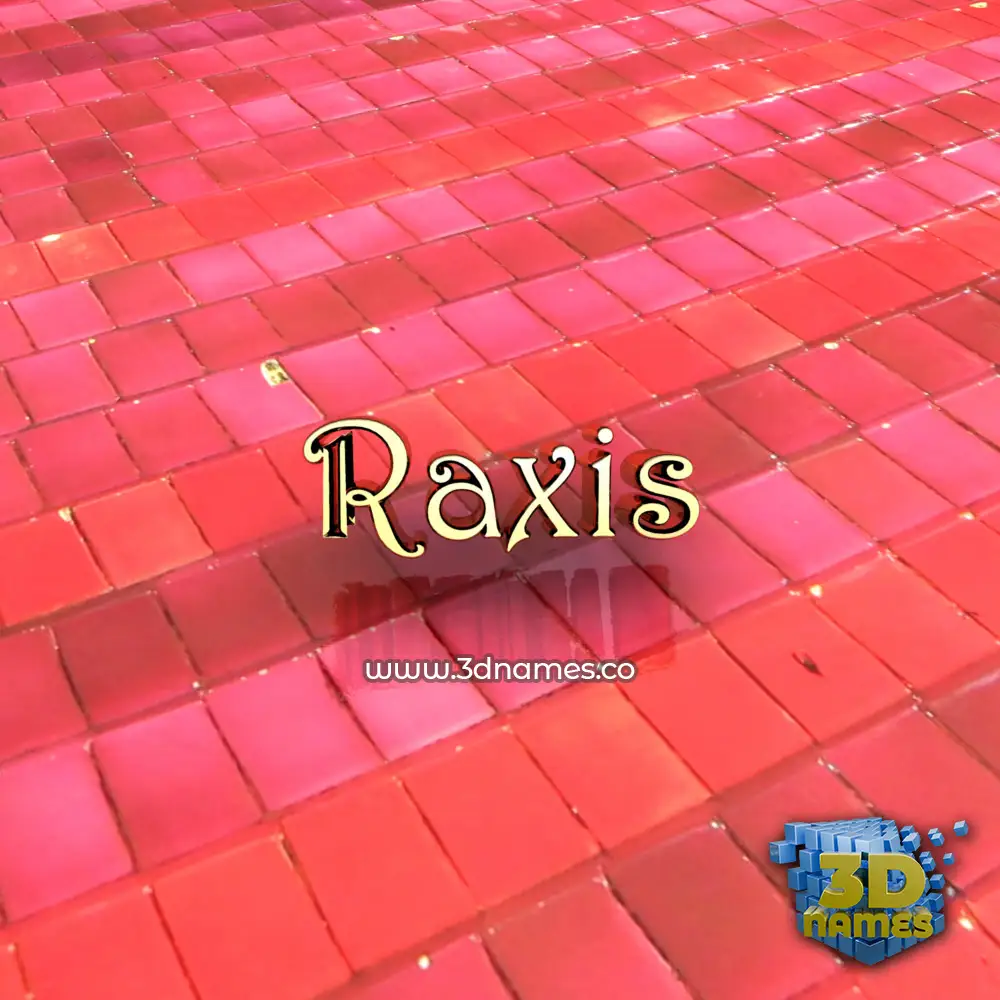 raxis in Red Tiles style - 3D name wallpaper