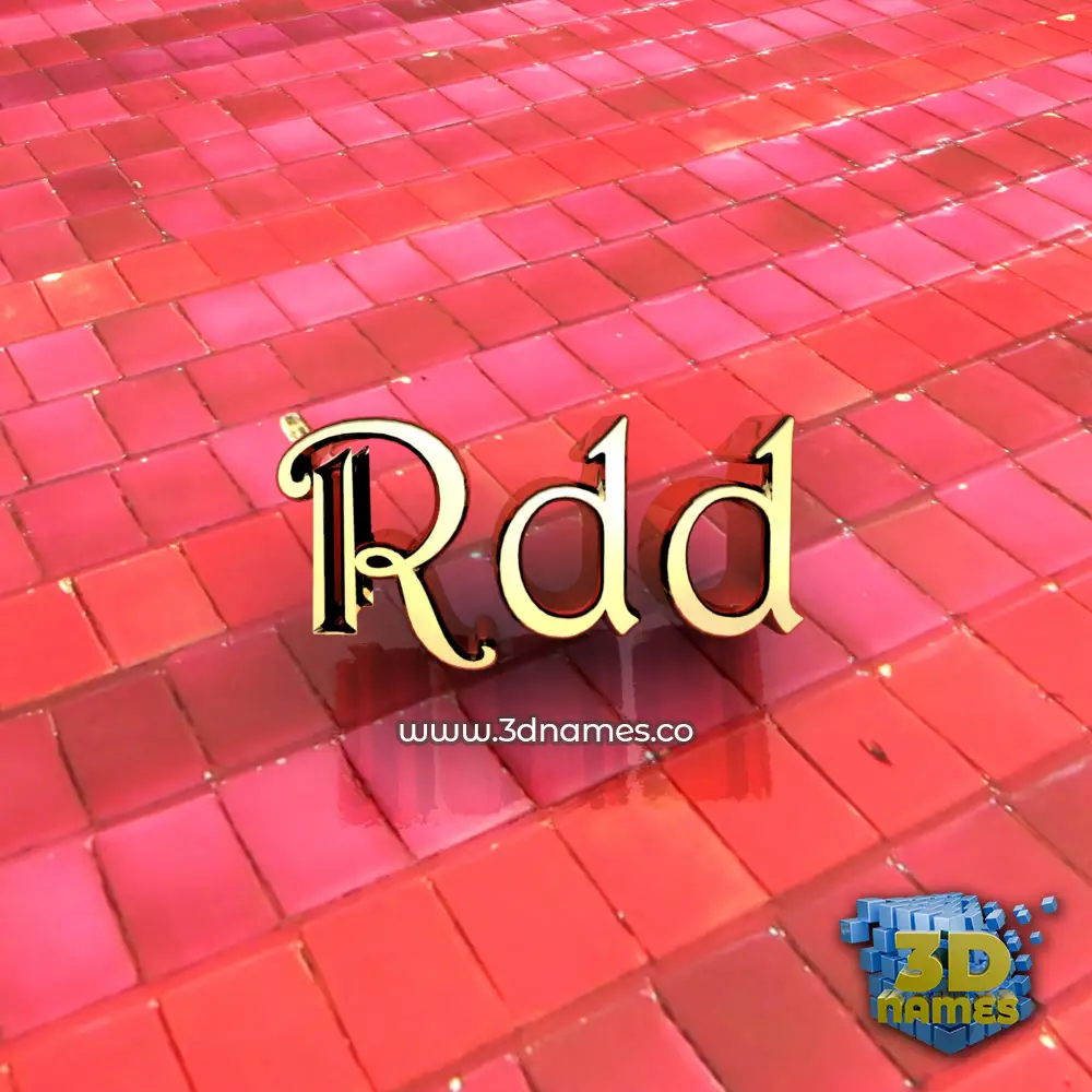 rdd in Red Tiles style - 3D name wallpaper