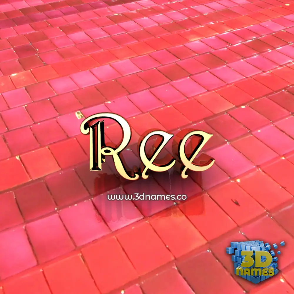 ree in Red Tiles style - 3D name wallpaper