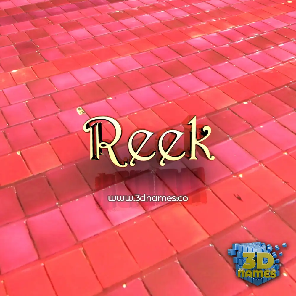 reek in Red Tiles style - 3D name wallpaper