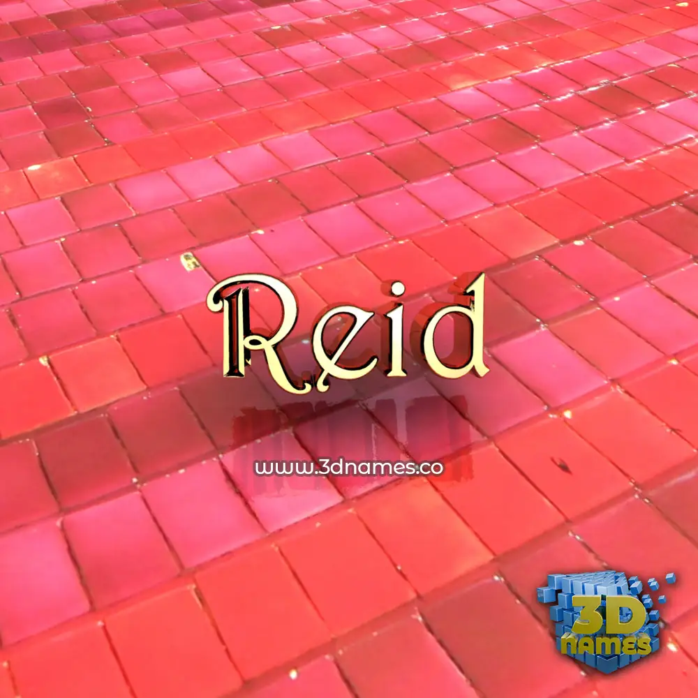 reid in Red Tiles style - 3D name wallpaper