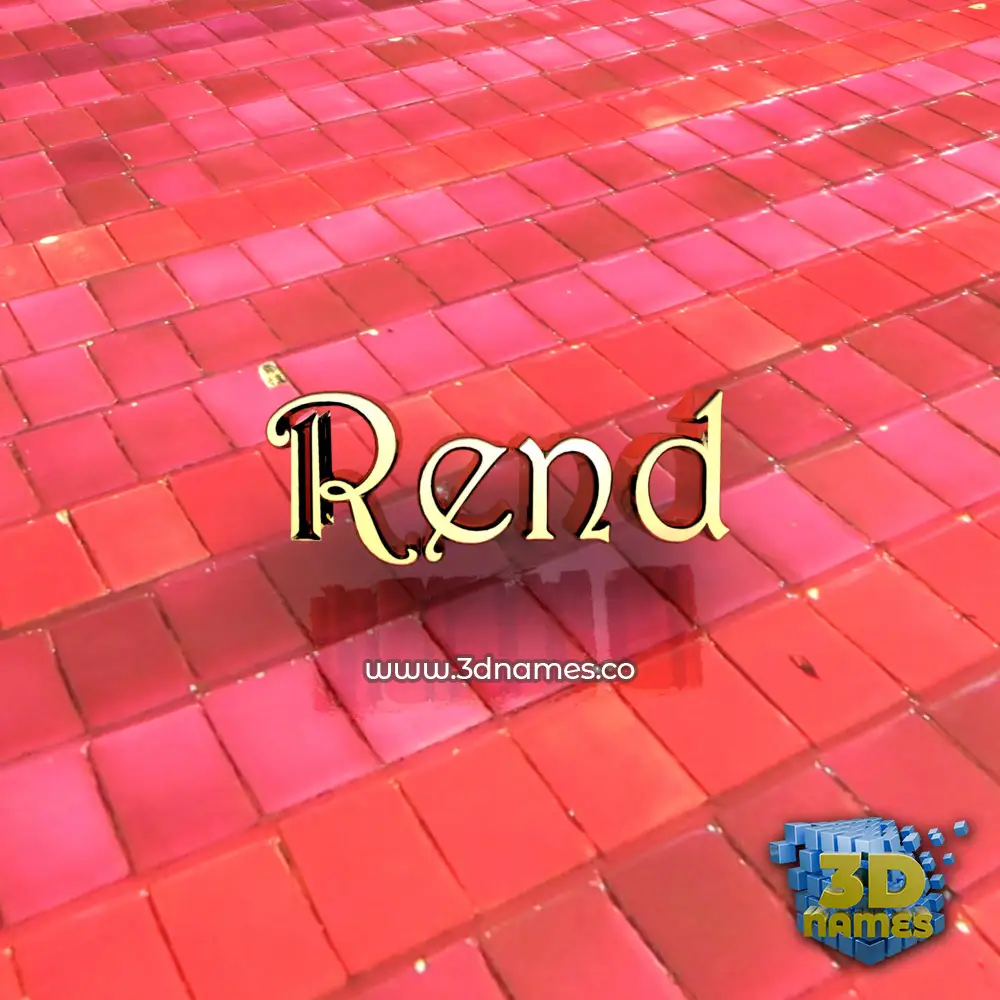 rend in Red Tiles style - 3D name wallpaper